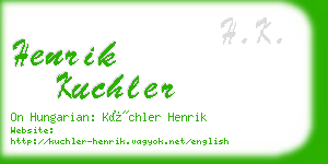 henrik kuchler business card